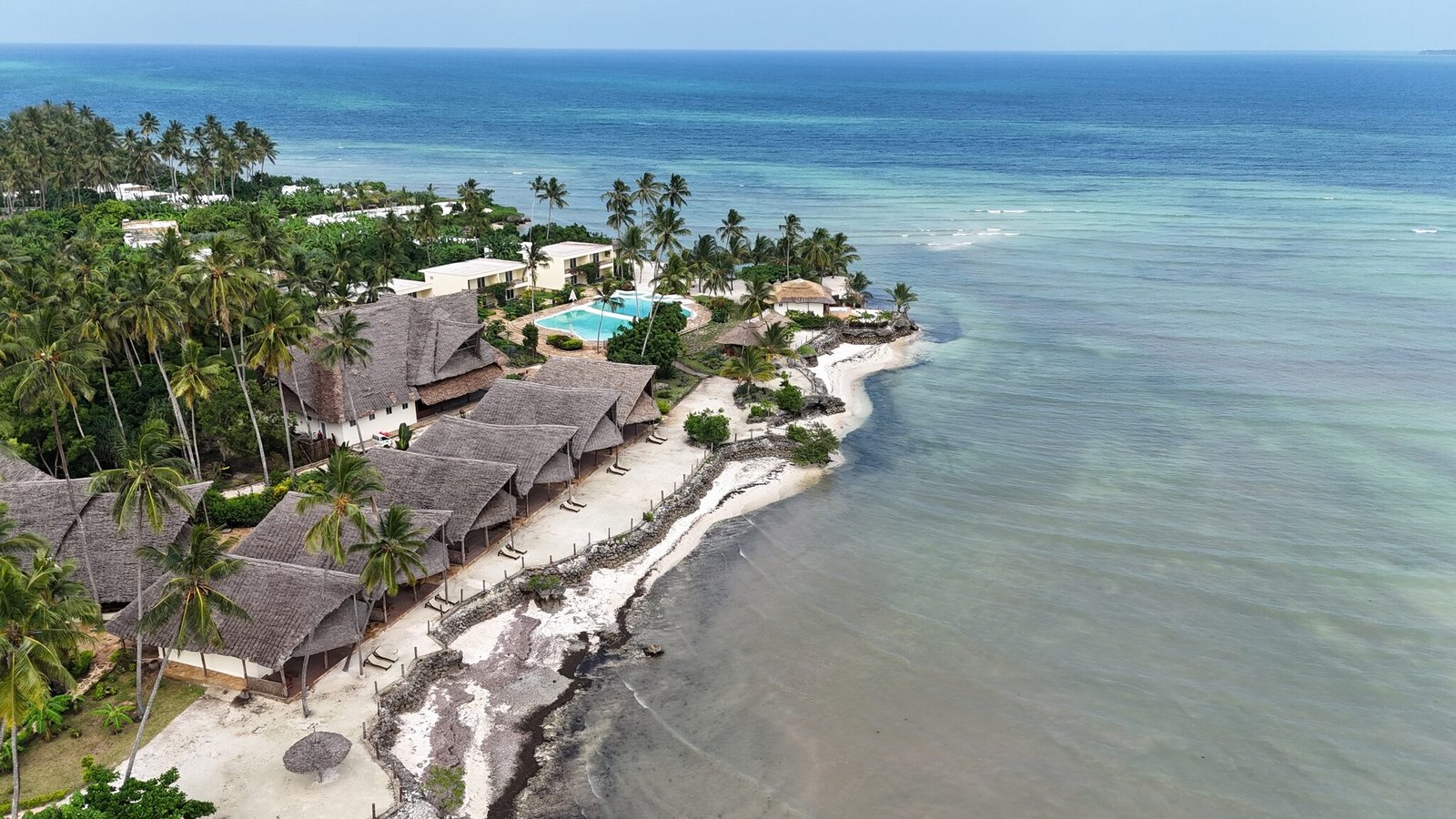 Maharaja Boutique Hotel coastline in Uroa, Zanzibar