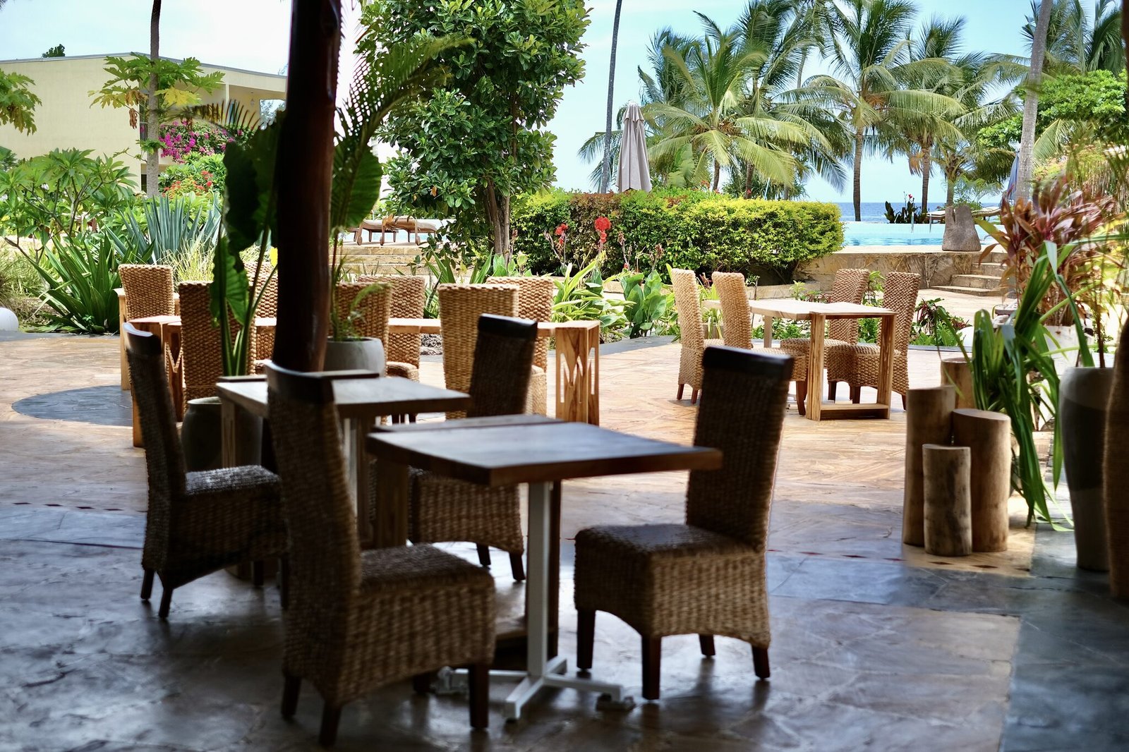 Maharaja Restaurant terrace with ocean views